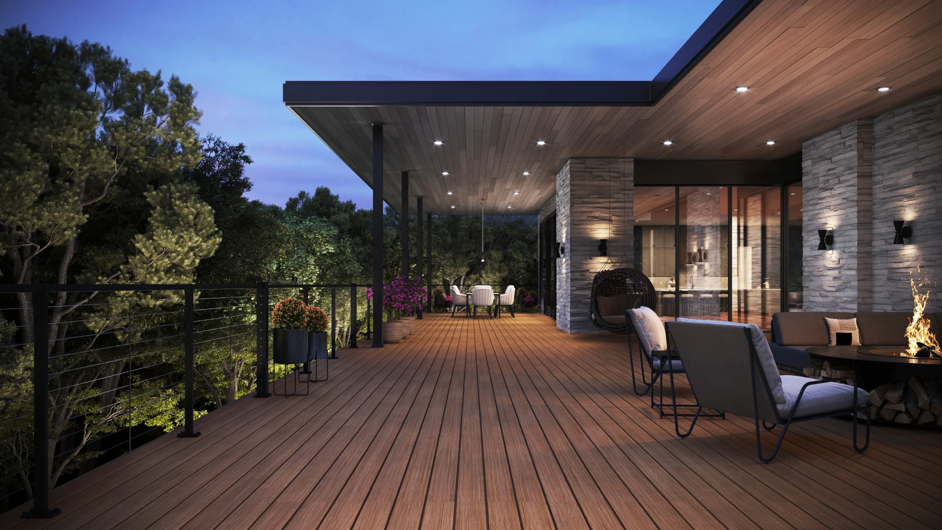 Custom covered deck installation by ALTA Outdoor Living