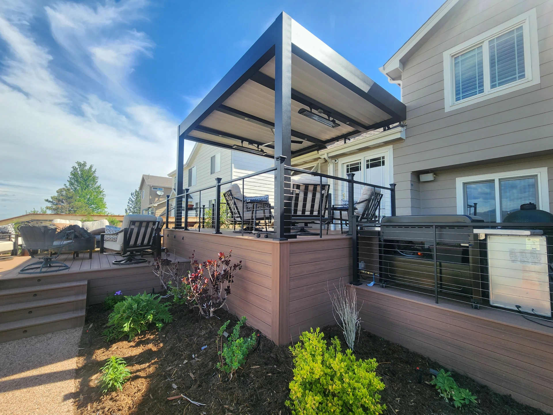 Composite deck skirting detail by Alta Outdoor Living